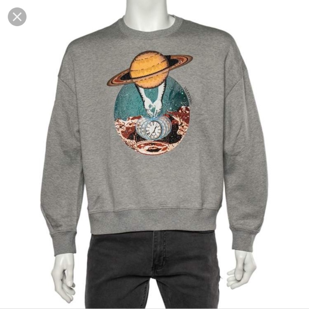 Valentino Saturn Embellished Sweatshirt